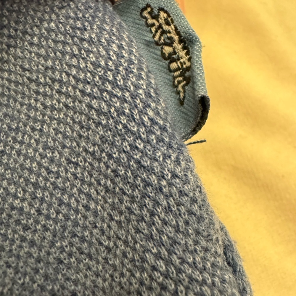 VTG Weird Fish Distressed Men’s Three Button Pullover Sweatshirt, sz S - Picture 11 of 11